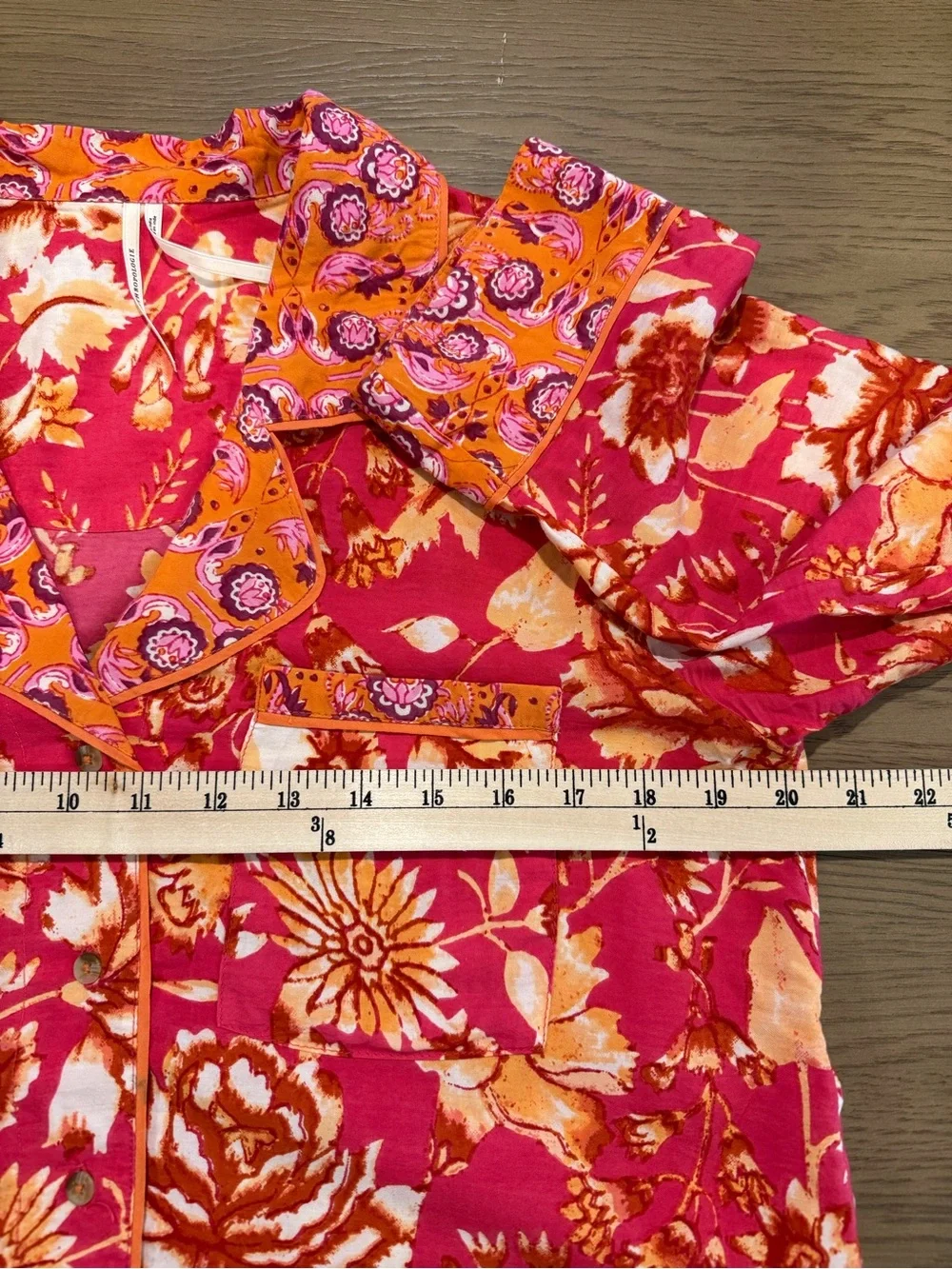 Anthropologie Floral Pajama Top Small Lounge Button Up Boho Cottagecore Feminine